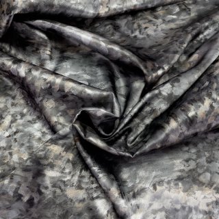 Lining fabric design Leonardo (abstract, brush strokes) - 352 black / grey / beige / white