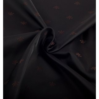 Lining fabric design Loire (ornaments) - 028 black / brown