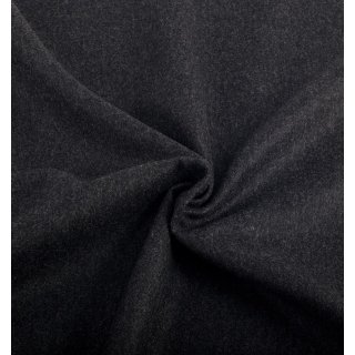 Jacket &amp; Coat Fabric / Light Loden (Uni, Plain) - 100% Virgin Wool - anthracite