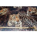 Lining fabric design Tiger (animals) - brown / black / white / orange