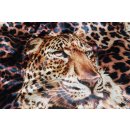 Lining fabric design Tiger quilted (animals) - brown / black / white / orange
