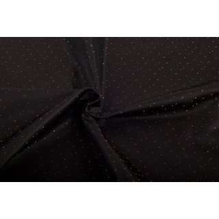 Lining fabric design Uno (circles, dots) - 356 black / light brown