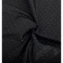 Lining fabric design Uno (circles, dots) - 352 black / silver