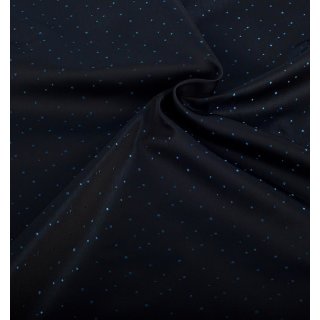 Lining fabric design Uno (circles, dots) - 050 black / blue