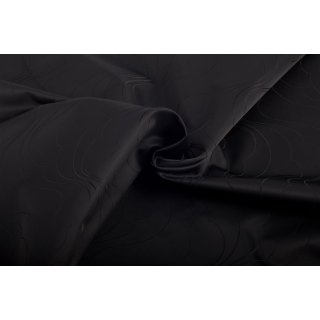 Lining fabric design Donau (waves, lines) - 000 black