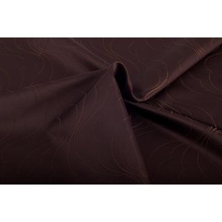 Lining fabric design Donau (waves, lines) - 320 dark brown
