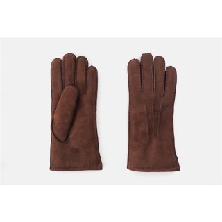 ESPEY Handschuhe aus hochwertigem Merino-Lammfell / handgen&auml;ht braun Gr&ouml;&szlig;e 7