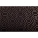 Lining fabric design Korfu (checkered, check) - 356 black / brown