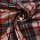Lining fabric design Schottland (chequered, check) - black / red / beige