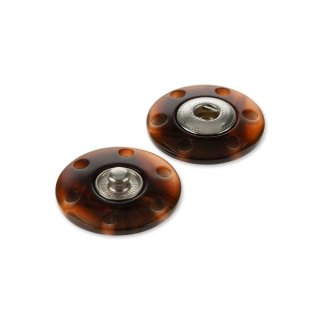 Push button 2518 - size 40&quot; (25 mm) - plastic - brown