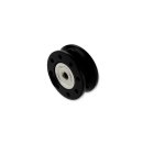 Push button 2518 - size 40&quot; (25 mm) - plastic - black (6 hole)