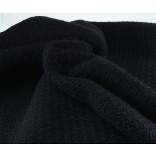 Jacken- & Mantelstoff / Oberstoff Strickstoff (Uni, Einfarbig) - gebondet - schwarz
