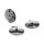 Push Button 20784 - Size 40&quot; (25 mm) - Metal - silver