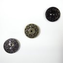 Push Button Ornament 1217 - Size 44&quot; (28 mm) - Metal - black