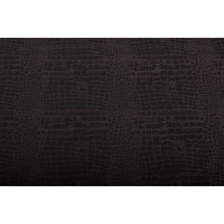Lining fabric design Croko (crocodile, animals) - 356 black / brown