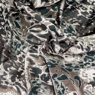 Futterstoff Dessin Autum (Camouflage, Abstrakt) - 320 schwarz / braun / beige / grau