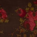 Lining Fabric design Carolina (Flowers, Floral) - 320 brown / red / brass
