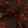 Futterstoff Dessin Carolina (Blumen, Floral) - 320 braun / rot / messing