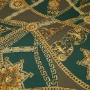 Lining Fabric Dessin Crepe Seta Versace (Versace, Ornaments) - green / gold