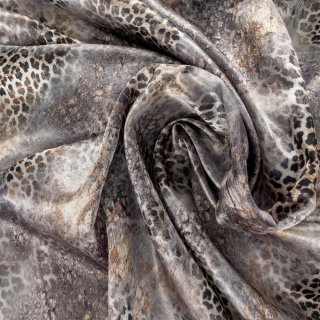 Lining fabric design Boa (snake, animals) - 356 chameleon colour / brown / beige