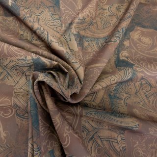 Lining fabric design Dehlia (ornaments) - 323 dark beige / rust