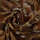 Lining Fabric Dessin Crepe Seta Versace (Versace, Ornaments) - brown / gold