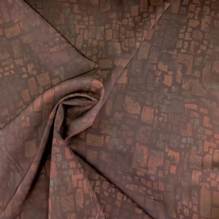 Lining fabric design Hawai (abstract, batik) - 20 brown patterned