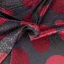 Lining fabric design Lilli (dots, circles) - digital print - 349 black / red