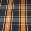 Lining fabric design London (chequered, check) - orange / black