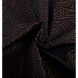 Lining fabric design Rialto (ornaments) - 028 black / brown