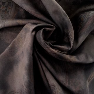 Lining Fabric Dessin Rico (Paisley, Ornaments) - 356 dark beige / brown / black
