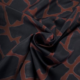 Lining fabric design Helsa (abstract) - black / brown