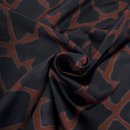 Lining fabric design Helsa (abstract) - black / brown