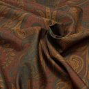 Lining fabric design Linz (abstract, ornaments) - brown / red / copper