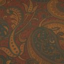 Lining fabric design Linz (abstract, ornaments) - brown / red / copper