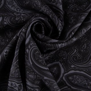 Futterstoff Dessin Gabor (Paisley, Ornamente) - 352 schwarz / grau