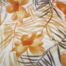 Futterstoff Dessin 1439 (Blumen, Floral) - gelb / wei&szlig; / orange